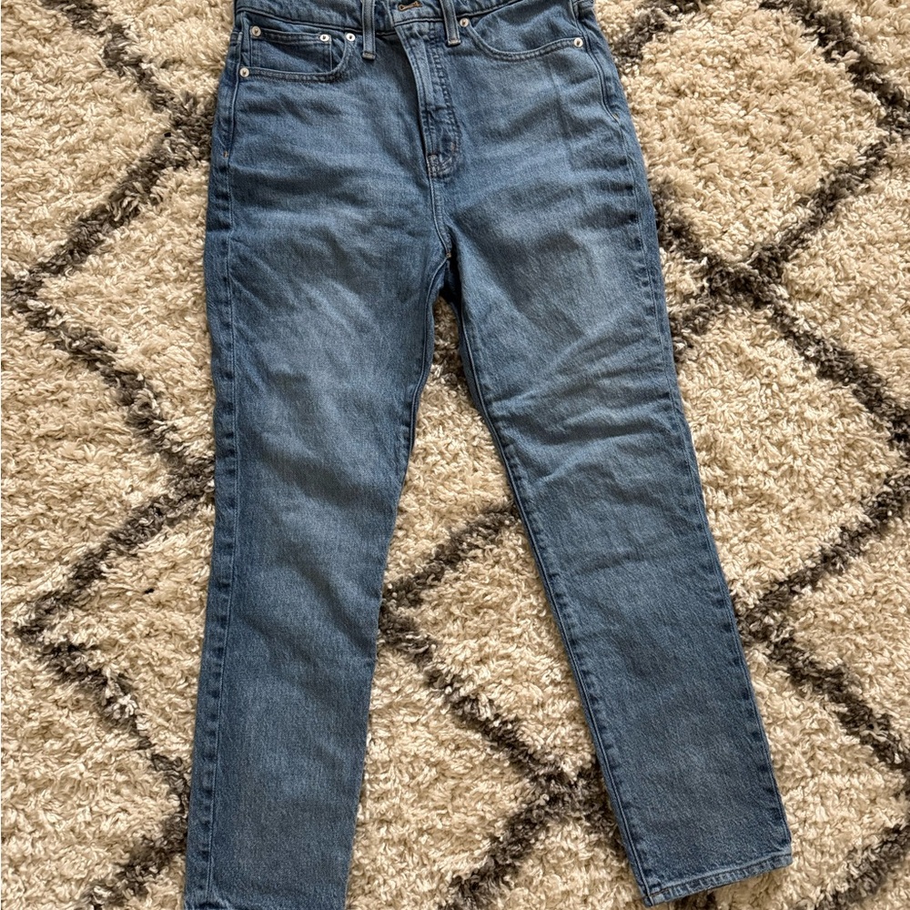 Light Blue Straight Leg Jeans